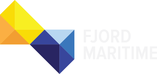 Fjord maritime logo hvit